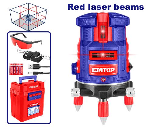 EMTOP Self-Leveling Line Laser(Red laser beams) ESLE53001