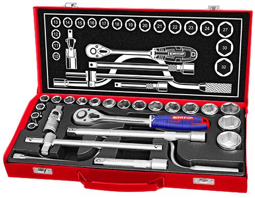 Dwell 24 Pcs 1/2" socket set