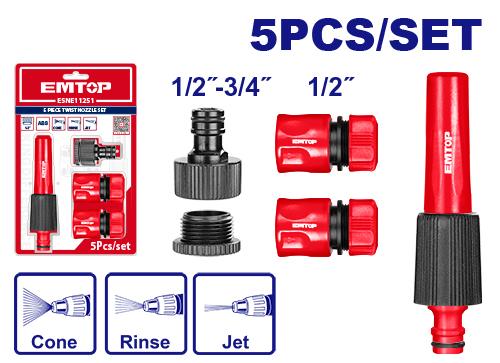 Dwell 5 Piece twist nozzle set